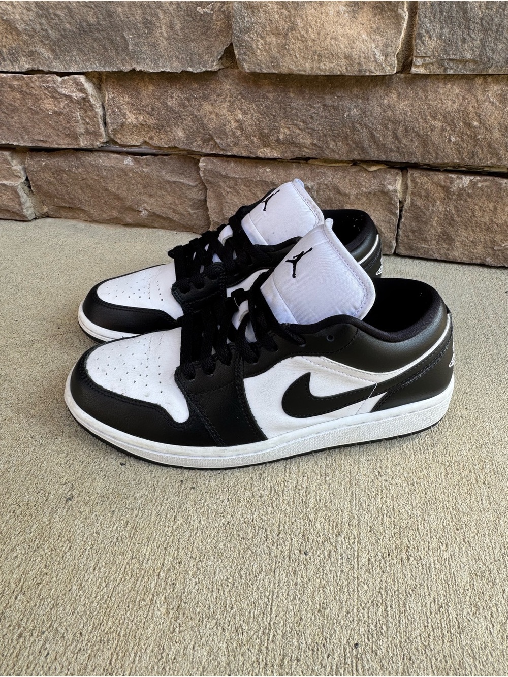 Nike Air Jordan 1 Low Black White Panda Sneakers Women's Size 9